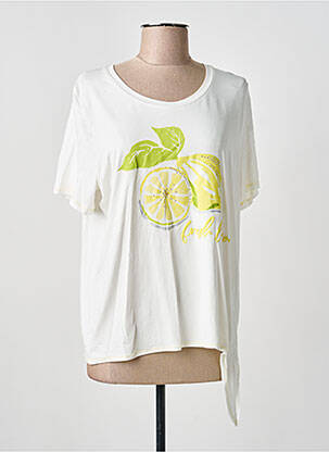 Tricou serigrafie cu strasuri mâneci scurte bej TUZZI femeie