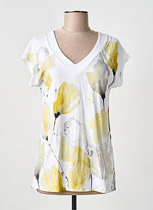 Tricou croială dreaptă mâneci scurte galben DOLCEZZA femeie