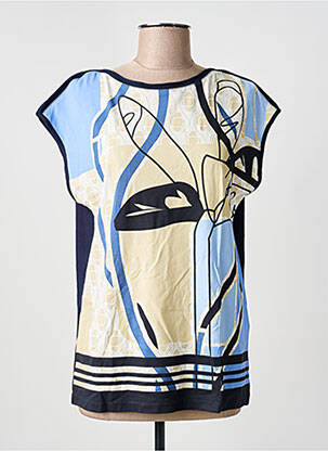 Tricou imprimeu fantezie mâneci scurte albastru BARBARA LEBEK femeie