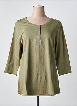 Tricou mâneci 3/4 mâneci 3/4 verde SHEEGO femeie