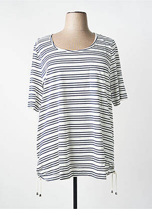 Tricou croială dreaptă mâneci scurte alb SHEEGO femeie