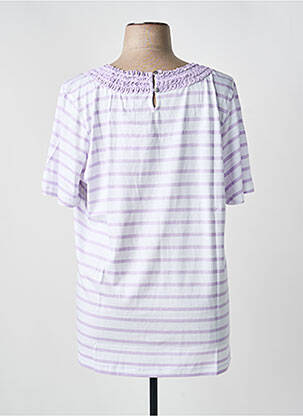 Tricou imprimeu fantezie mâneci scurte violet SHEEGO femeie