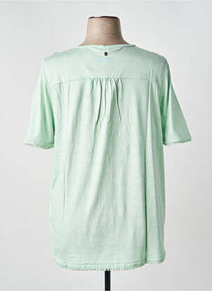 Top țesătură jersey mâneci scurte verde SHEEGO femeie