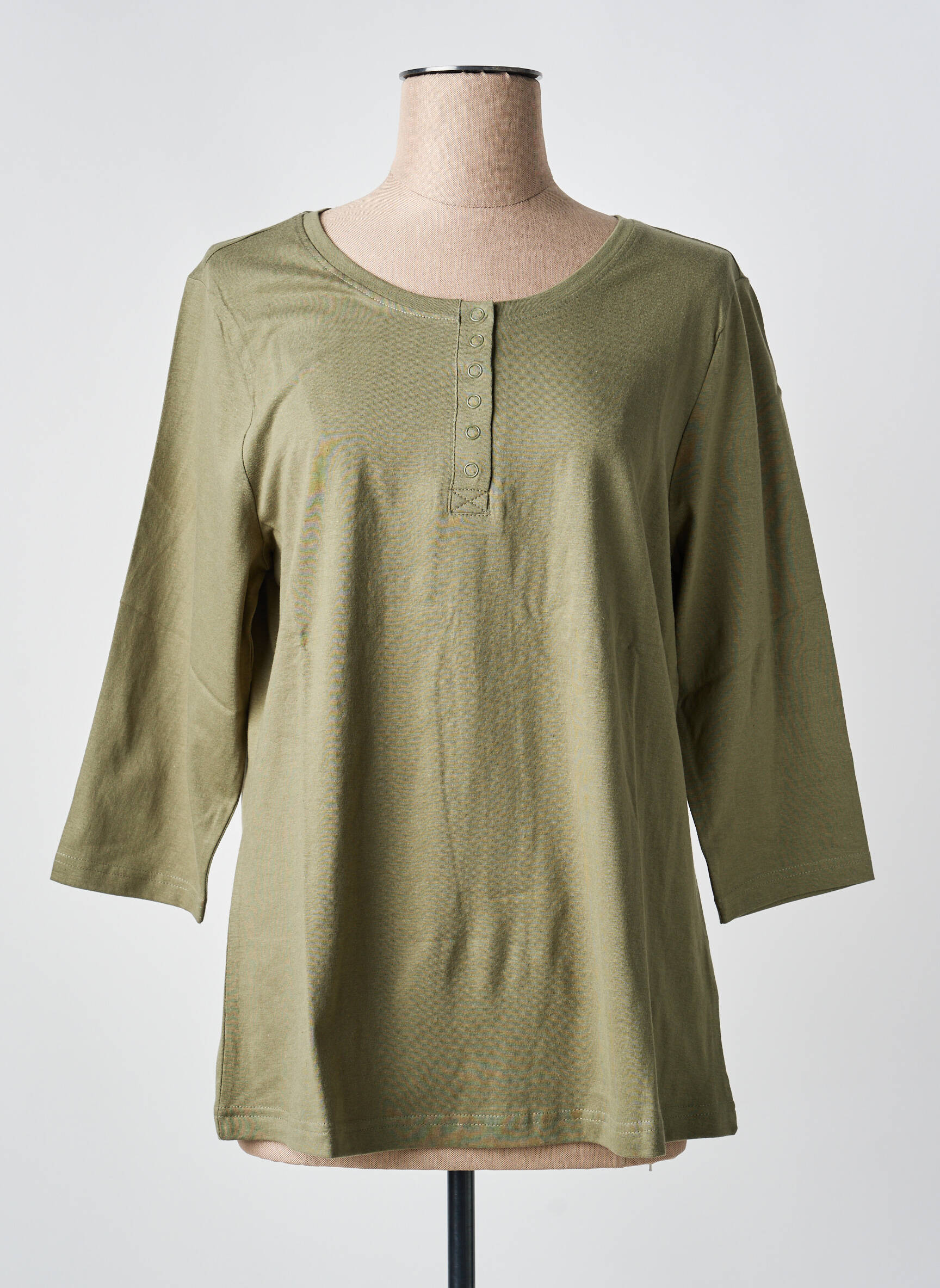 Tricou mâneci 3/4 mâneci 3/4 verde SHEEGO femeie