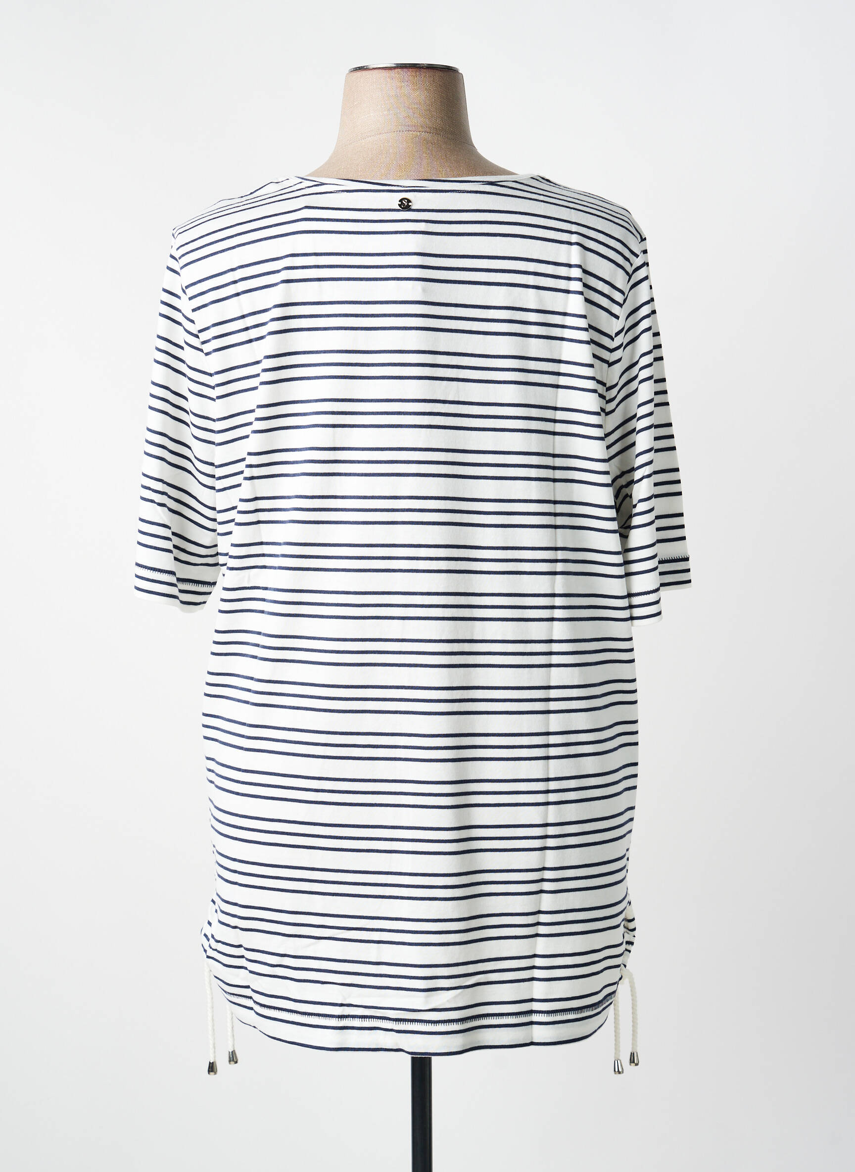 Tricou croială dreaptă mâneci scurte alb SHEEGO femeie