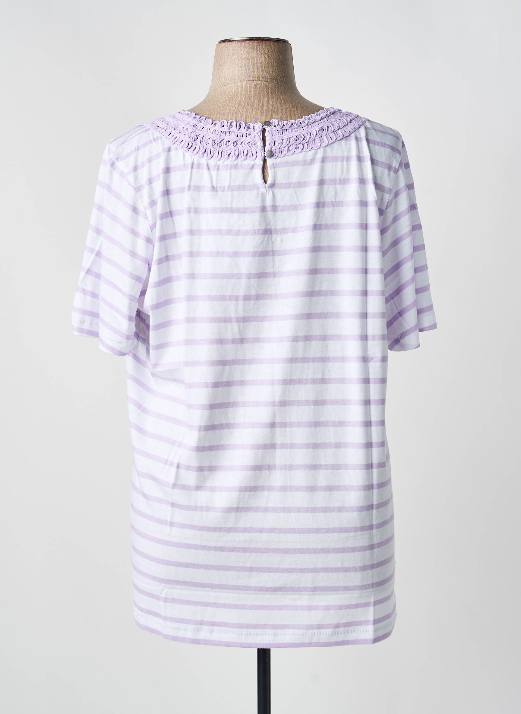 Tricou imprimeu fantezie mâneci scurte violet SHEEGO femeie