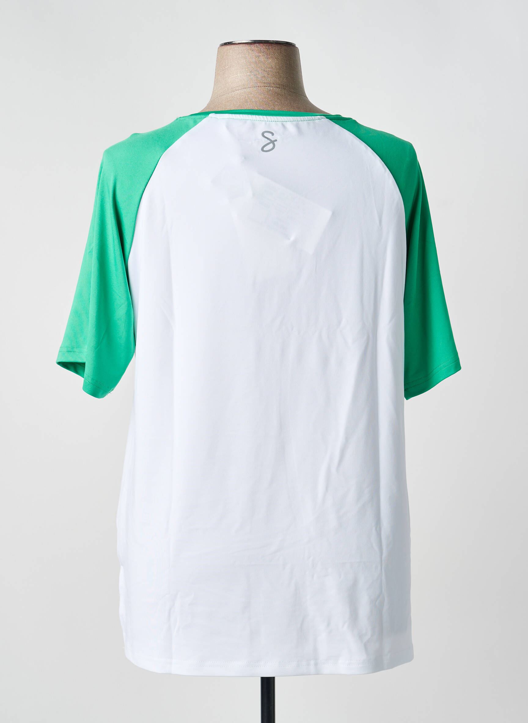 Tricou croială dreaptă mâneci scurte verde SHEEGO femeie