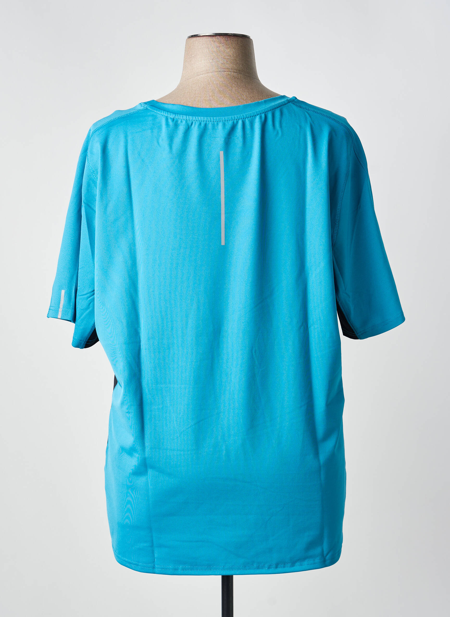 Tricou croială dreaptă mâneci scurte albastru SHEEGO femeie