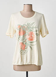 Tricou serigrafie mâneci scurte bej BARBARA LEBEK femme