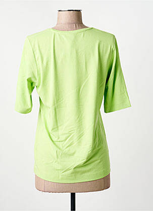 Tricou guler în v mâneci scurte verde RABE femeie