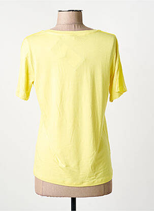Tricou serigrafie cu strasuri mâneci scurte galben TUZZI femeie