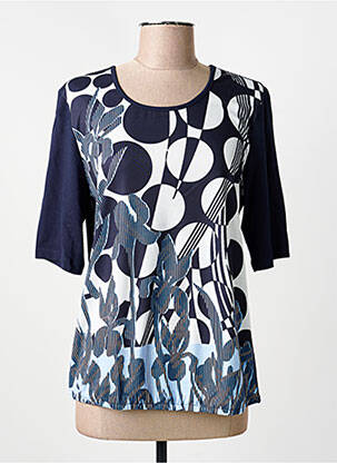 Tricou mâneci trei sferturi mâneci scurte albastru BARBARA LEBEK femme