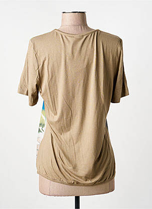 Tricou imprimeu fantezie mâneci scurte maro BARBARA LEBEK femeie
