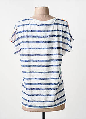 Tricou serigrafie mâneci scurte albastru GUY DUBOUIS femeie