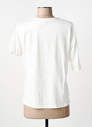Tricou serigrafie mâneci scurte bej RABE femeie