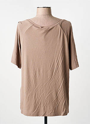 Tricou guler rotund mâneci scurte maro TUZZI femeie