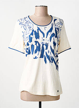 Tricou serigrafie cu strasuri mâneci scurte bej BARBARA LEBEK femeie