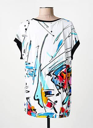 Tricou imprimeu fantezie mâneci scurte alb DOLCEZZA femeie
