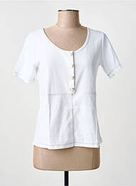 Tricou elasticitate mâneci scurte alb ANANKE femme