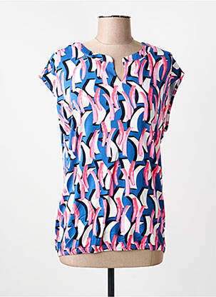 Tricou guler în v mâneci scurte roz BARBARA LEBEK femeie