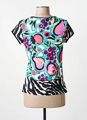 Tricou imprimeu fantezie mâneci scurte negru OLIVIER PHILIPS femeie