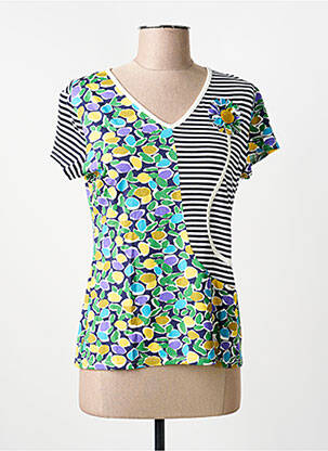 Tricou guler în v mâneci scurte albastru OLIVIER PHILIPS femeie