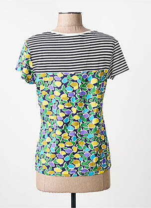 Tricou guler în v mâneci scurte albastru OLIVIER PHILIPS femeie