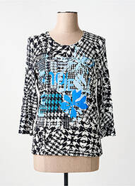 Tricou serigrafie mâneci 3/4 negru BARBARA LEBEK femme