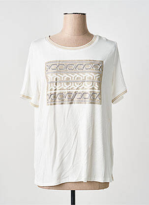Tricou croială dreaptă mâneci scurte bej TUZZI femeie