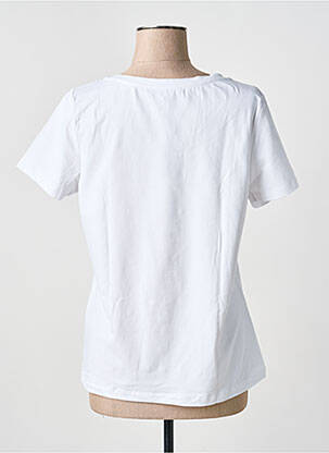 Tricou serigrafie cu strasuri mâneci scurte alb ANANKE femeie