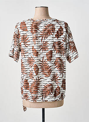 Tricou elasticitate mâneci scurte maro FRANK WALDER femeie