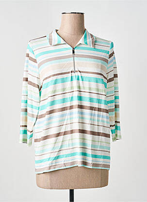 Tricou mâneci 3/4 mâneci 3/4 albastru FRANK WALDER femme