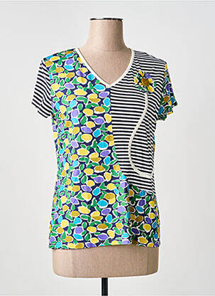 Tricou guler în v mâneci scurte negru OLIVIER PHILIPS femeie