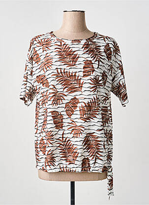 Tricou elasticitate mâneci scurte maro FRANK WALDER femeie