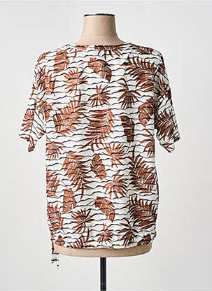 Tricou elasticitate mâneci scurte maro FRANK WALDER femeie