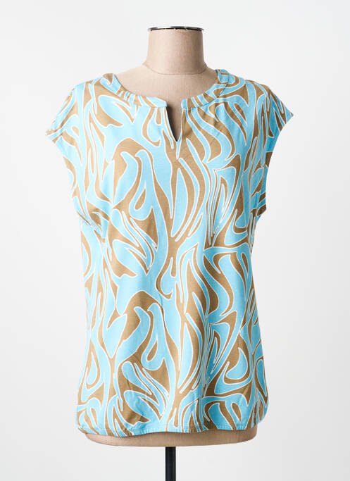 Tricou imprimeu fantezie mâneci scurte albastru BARBARA LEBEK femme