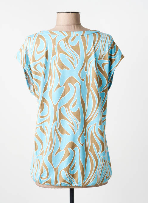 Tricou imprimeu fantezie mâneci scurte albastru BARBARA LEBEK femme