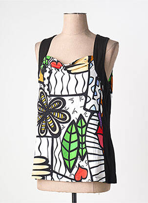 Top țesătură jersey fără mâneci negru DOLCEZZA femeie