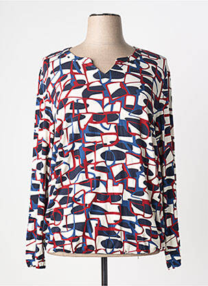 Top țesătură jersey mâneci lungi albastru BARBARA LEBEK femme