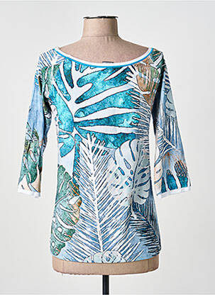 Tricou elasticitate mâneci scurte albastru DOLCEZZA femeie