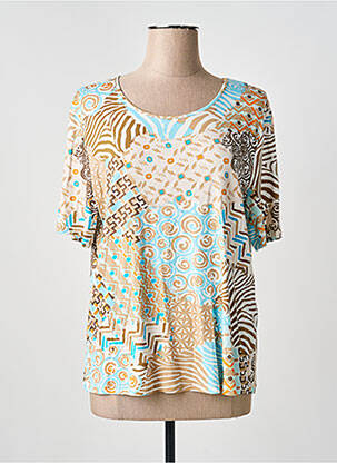 Tricou elasticitate mâneci scurte maro BARBARA LEBEK femeie