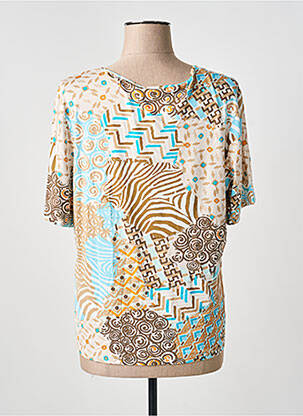 Tricou elasticitate mâneci scurte maro BARBARA LEBEK femeie