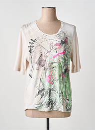 Tricou mâneci trei sferturi mâneci scurte bej RABE femme
