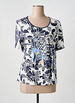 Tricou serigrafie mâneci scurte albastru BARBARA LEBEK femeie