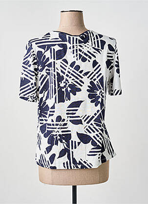 Tricou serigrafie mâneci scurte albastru BARBARA LEBEK femeie