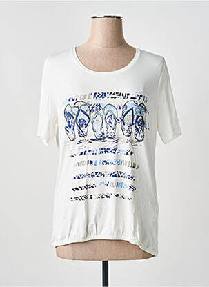 Tricou serigrafie mâneci scurte alb BARBARA LEBEK femeie