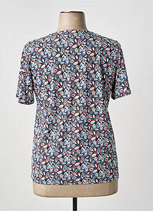 Tricou imprimeu fantezie mâneci scurte albastru GEVANA femeie