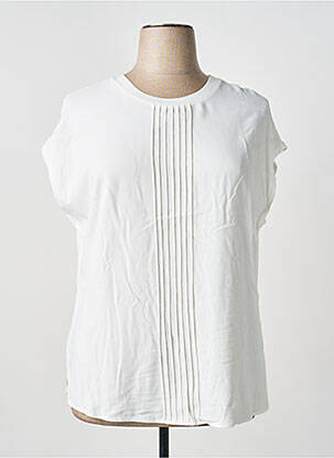 Tricou croială dreaptă mâneci scurte alb BARBARA LEBEK femme