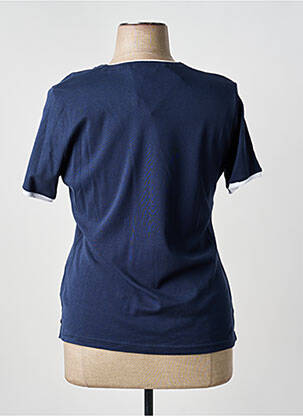 Tricou guler în v mâneci scurte albastru GREGORY PAT femme