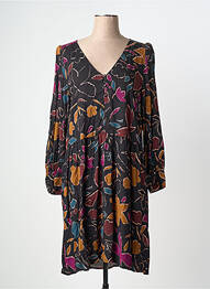 Rochie midi croială fluidă mâneci lungi negru DES PETITS HAUTS femme
